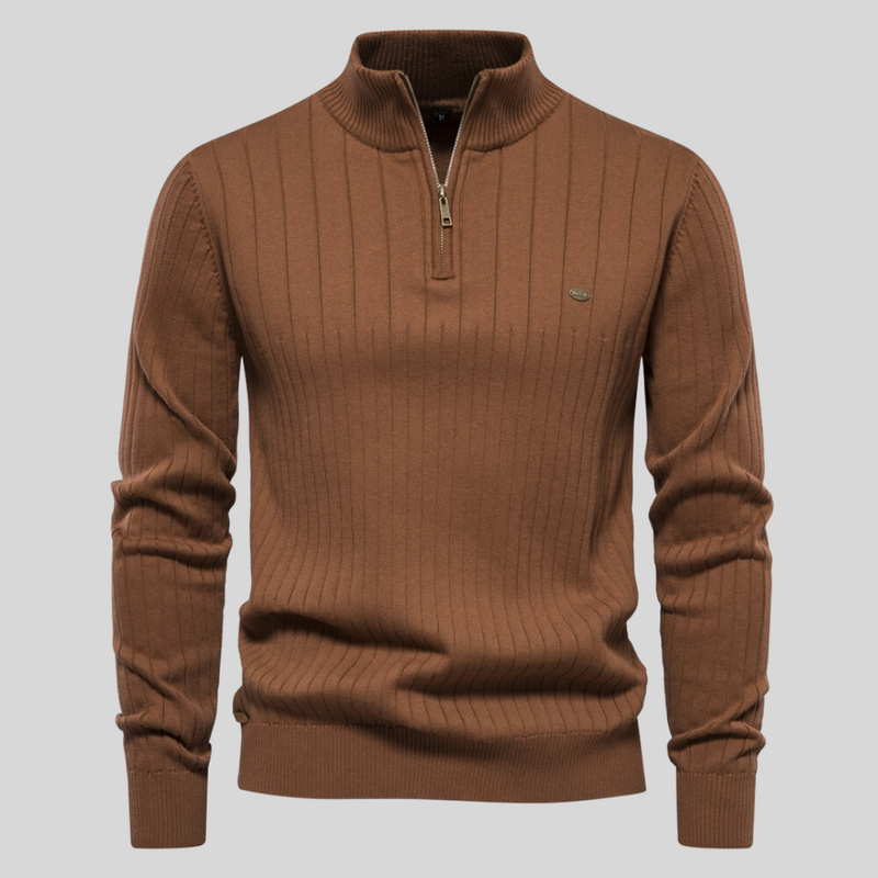 Arthur - Modern Knitted Zip Sweater