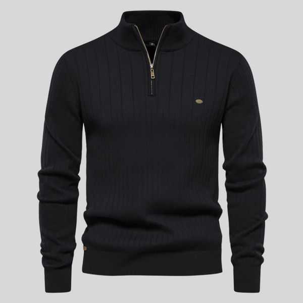 Arthur - Modern Knitted Zip Sweater