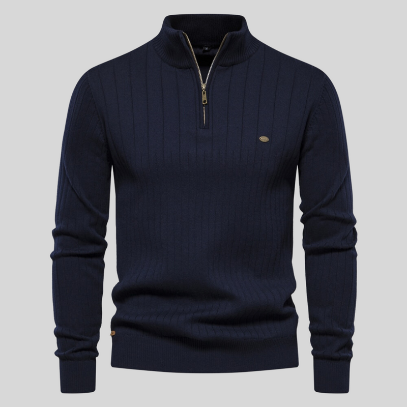 Arthur - Modern Knitted Zip Sweater