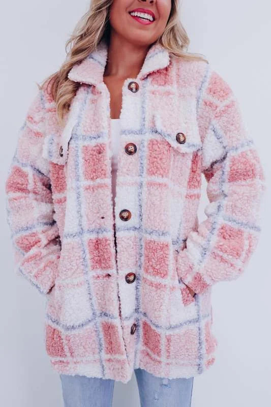 Madeleine | Plaid Polar Fleece Jacket