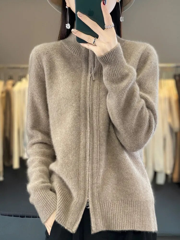 LILA | CASHMERE ZIP-UP JUMPER