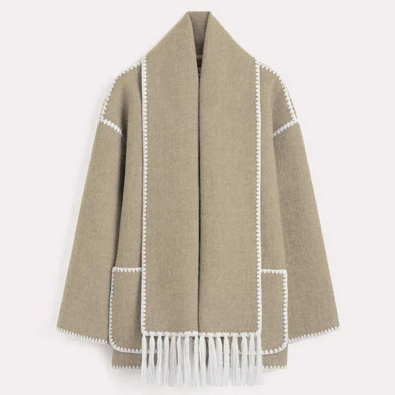 Leonie | Fringed Scarf Jacket