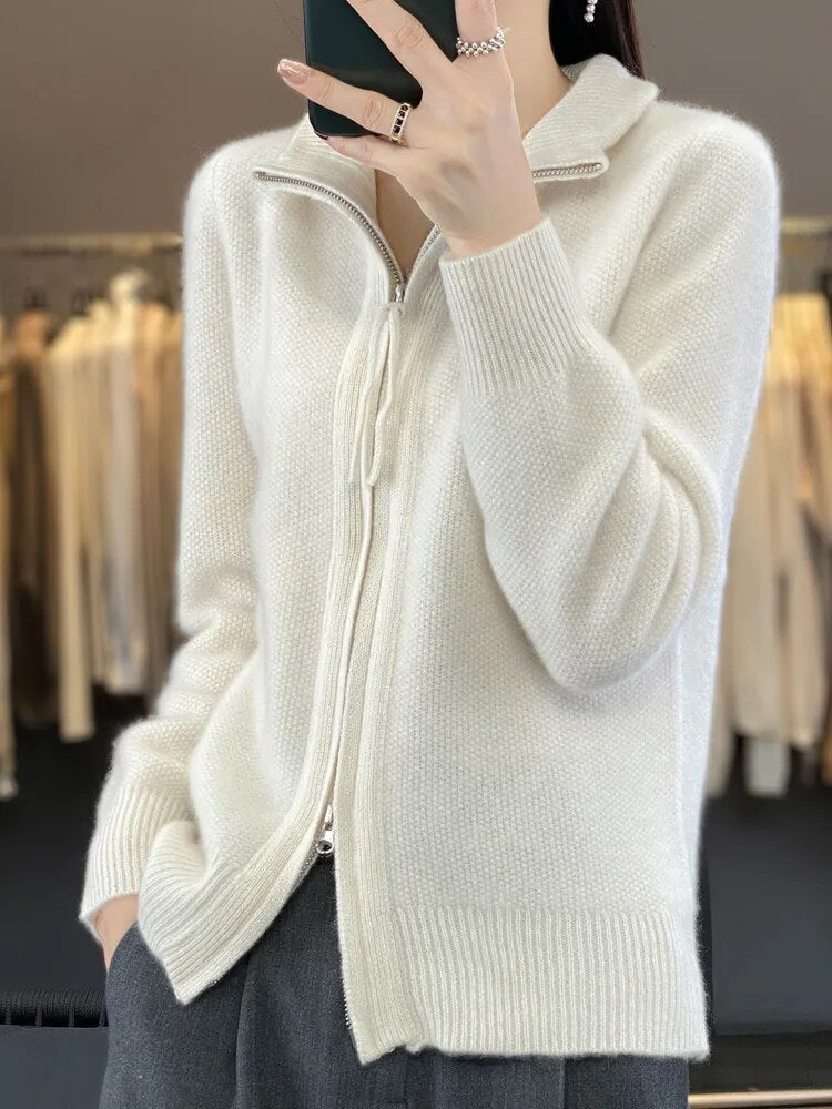 LILA | CASHMERE ZIP-UP JUMPER