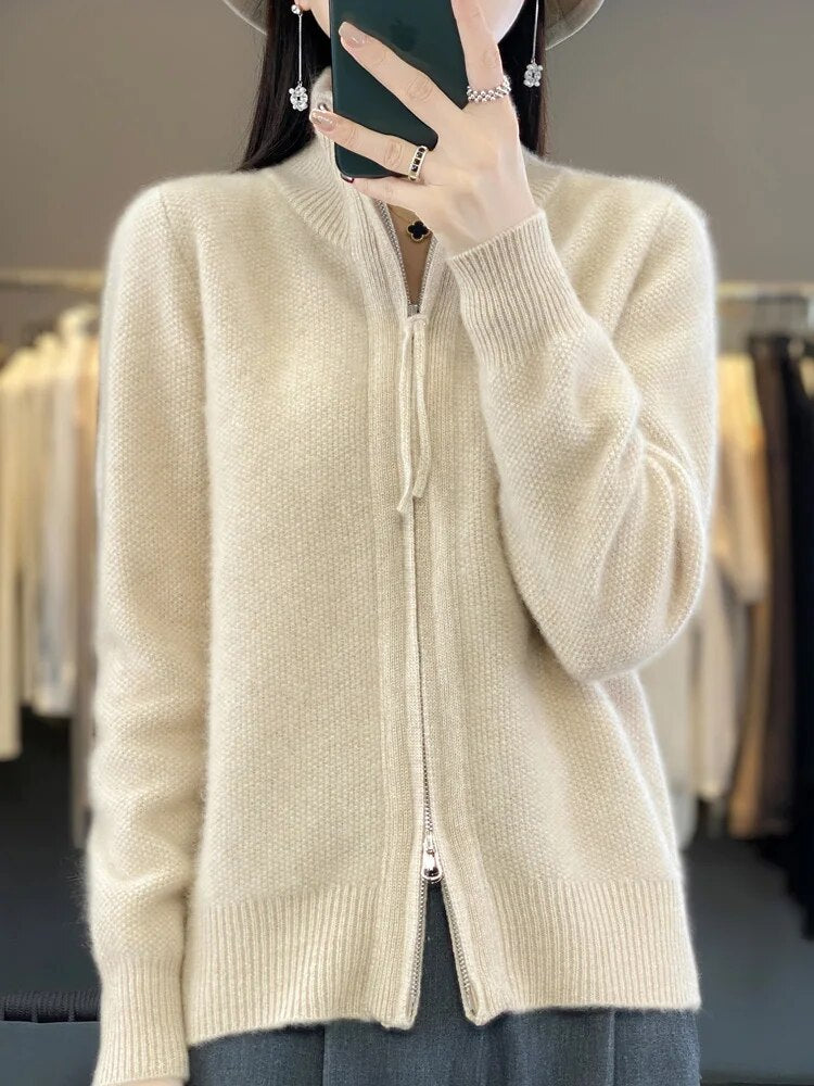 LILA | CASHMERE ZIP-UP JUMPER